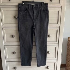 Madewell High-Rise Slim Straight “Richgrove” Wash Jeans